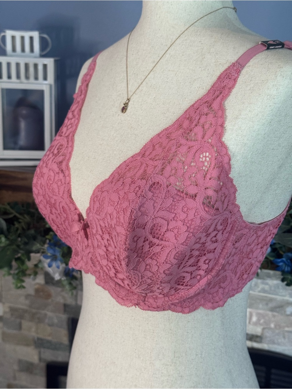 NWT Victoria's Secret Body by Victoria Lined Demi Lace Bra 38C Pink - Picture 3 of 8